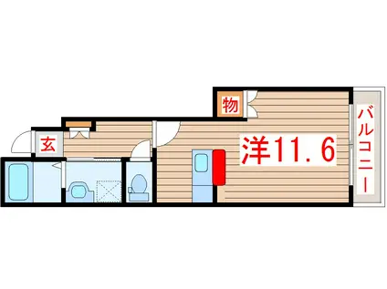みつぼしハイツ(ワンルーム/1階)の間取り写真