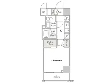 MYRIA RESIDENCE KOMAGOMEミリア レジデンス(1K/9階)の間取り写真