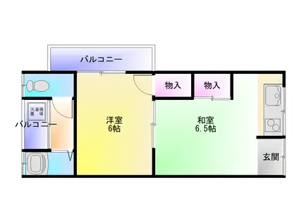 石田文化(2K/2階)の間取り写真
