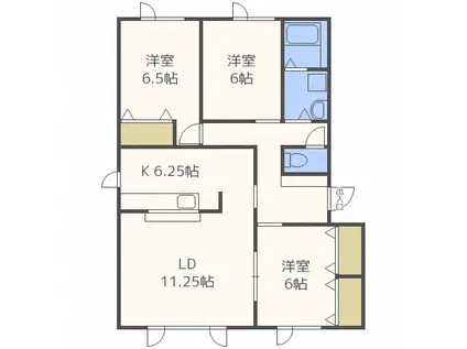 リジョイスIII(3LDK/3階)の間取り写真
