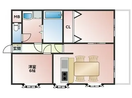 ソレイユ六甲(3DK/3階)の間取り写真