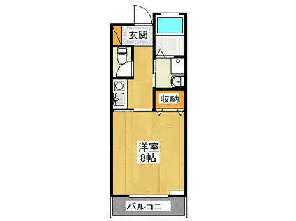 プチメゾンK.M(1K/1階)の間取り写真