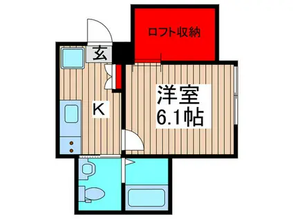 KEIAI RESIDENCE宮原(1K/1階)の間取り写真