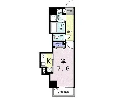 プレジール シナガワ(1K/5階)の間取り写真