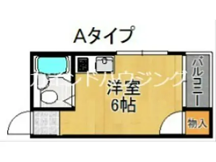 ヴィラ西加賀屋(ワンルーム/3階)の間取り写真