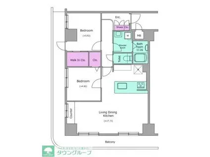 ビエラコート南浦和(3LDK/6階)の間取り写真