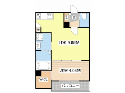 MOANI(1LDK/2階)の間取り写真