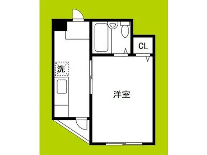 第2松山ハイツ(1K/4階)の間取り写真