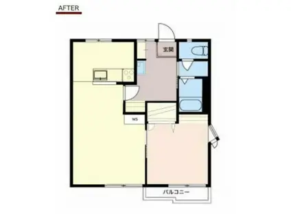 フレグランスやま1(2K/2階)の間取り写真