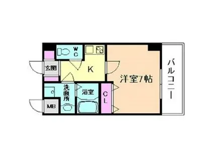 千葉・塚口(1K/5階)の間取り写真