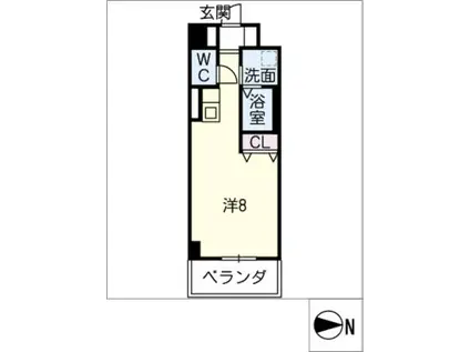 サン・名駅太閤ビル(ワンルーム/11階)の間取り写真
