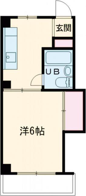 コーポ福原(1K/3階)の間取り写真
