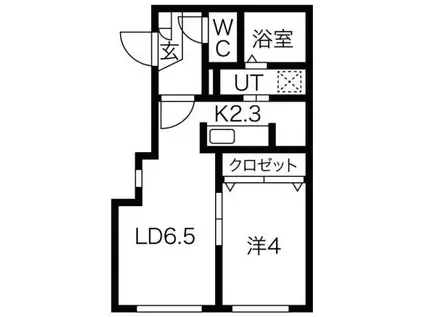 ブランノワール KILTA(1LDK/4階)の間取り写真