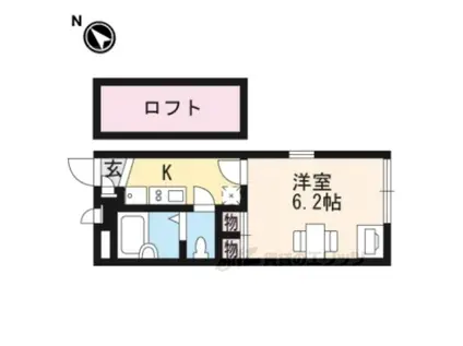 レオパレス渚西(1K/1階)の間取り写真