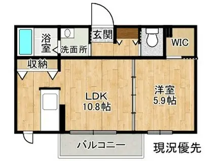 フェリシード(1LDK/1階)の間取り写真