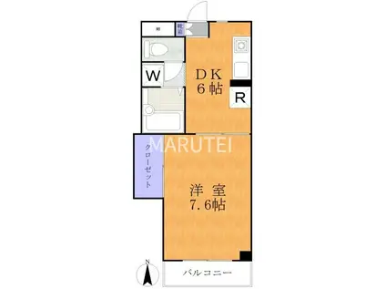 グランメール溝の口(1DK/2階)の間取り写真