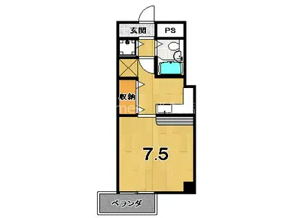 PEOPLE MALE(1K/2階)の間取り写真