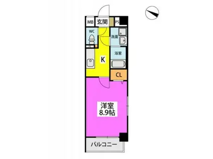 URBAN WEALTH(1K/1階)の間取り写真