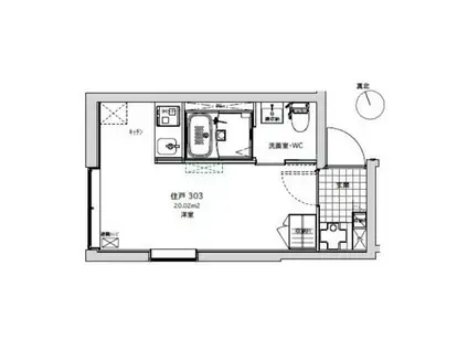 LIFEED CREAL 広尾(ワンルーム/3階)の間取り写真