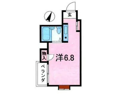 パレドール清瀬(ワンルーム/3階)の間取り写真