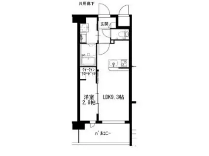RUIS CHIKUSHINO(1LDK/5階)の間取り写真