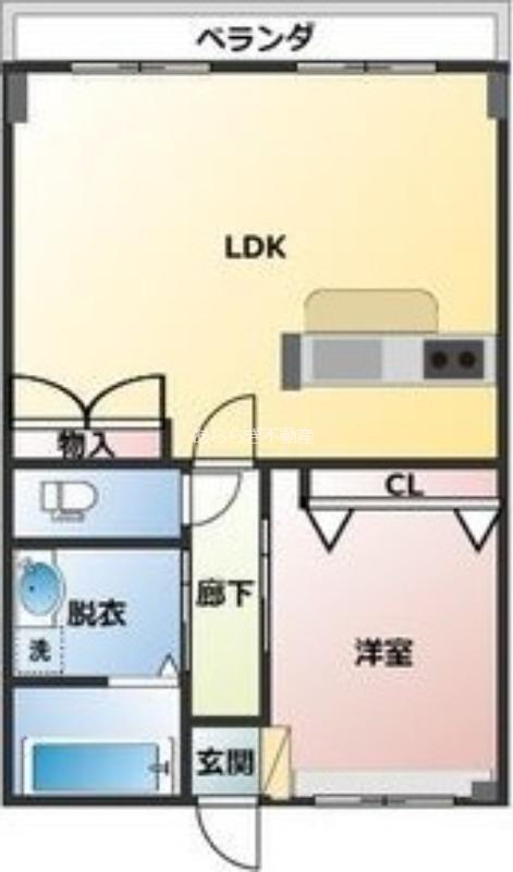 プロニティ(1LDK/2階)の間取り写真