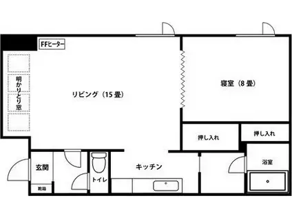 XEBEC9(1LDK/1階)の間取り写真