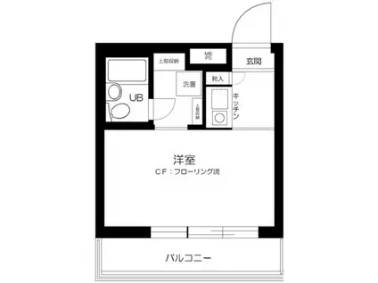 パレ・ドール高砂I(1K/3階)の間取り写真