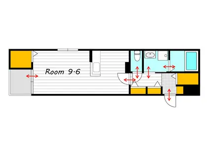 フルール アベニュー(1K/1階)の間取り写真