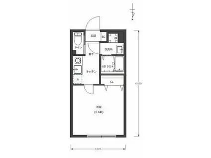 D STYLE千住大橋(1K/5階)の間取り写真