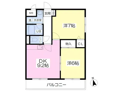 プラスタラーイシカワ(2DK/3階)の間取り写真