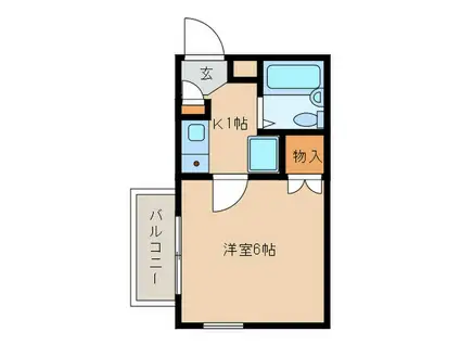 RX豊田(1K/2階)の間取り写真