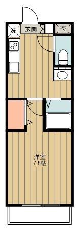 メゾンパンセ(1K/2階)の間取り写真