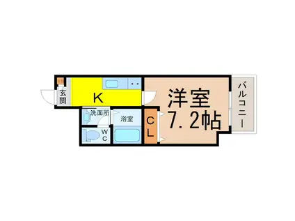 CERTOVITA(1K/10階)の間取り写真