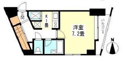 アイ・ブライト(1K/9階)の間取り写真