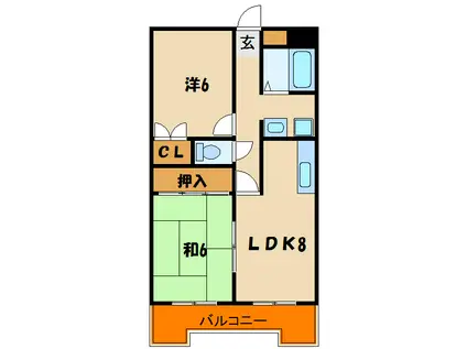 サンロイヤル神戸西(2LDK/4階)の間取り写真
