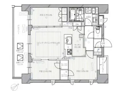 SEASONS川口並木(3LDK/2階)の間取り写真