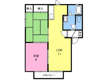 メゾンファミーユ(2LDK/1階)の間取り写真