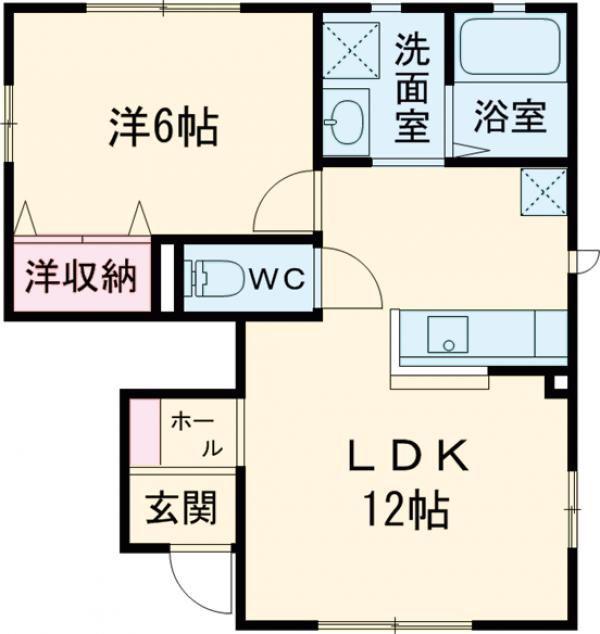 グランツ(1LDK/1階)の間取り写真