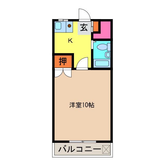 峰町ダイゴハイツA(1K/1階)の間取り写真
