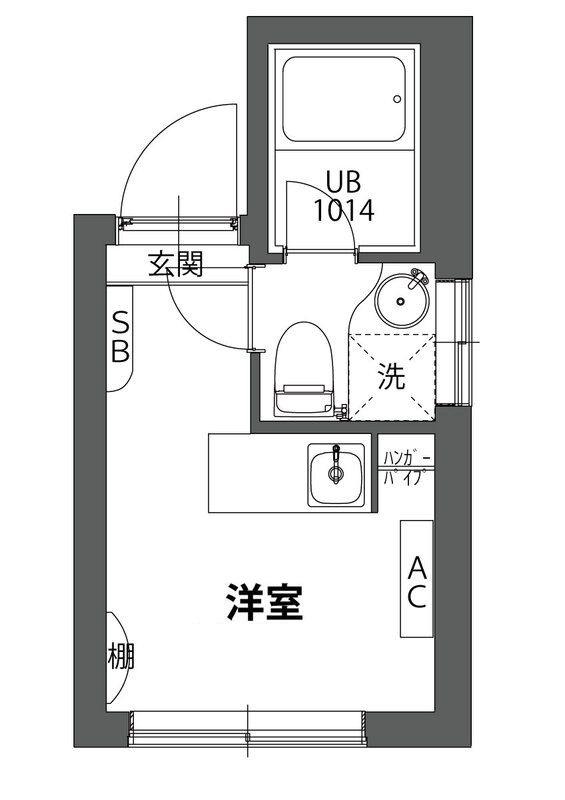 WITHC KAMATA(ワンルーム/3階)の間取り写真