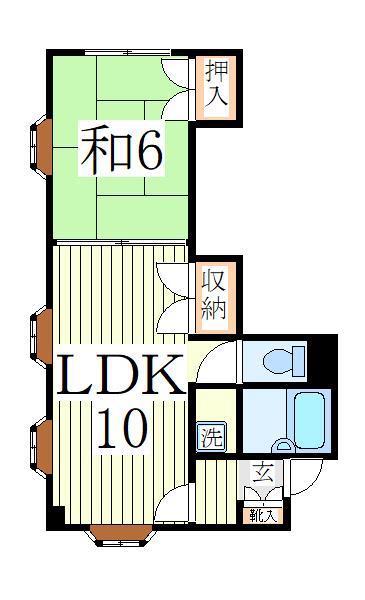 リライアンス(1LDK/3階)の間取り写真