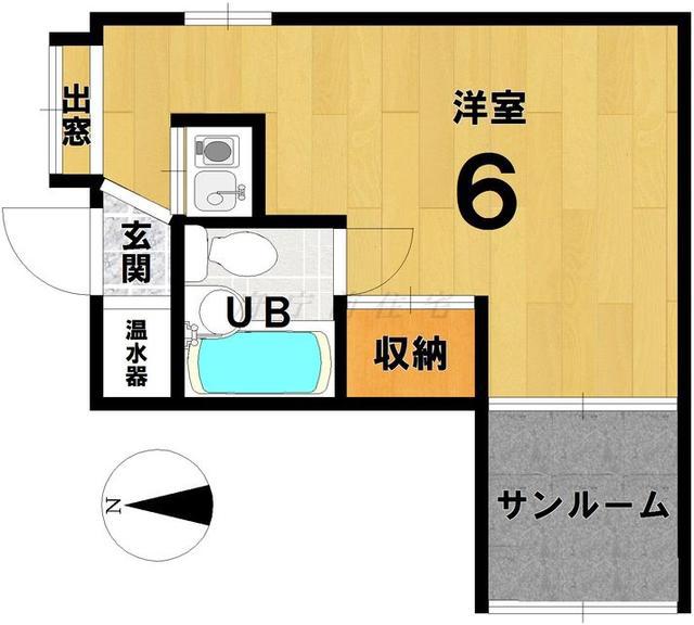 資貴豊小路(1K/2階)の間取り写真