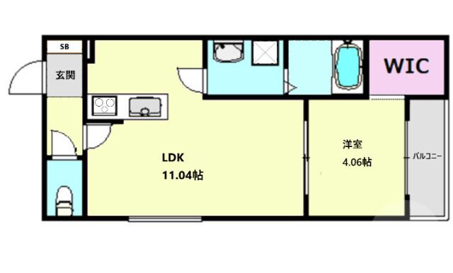 イル・フィオーレ一津屋(1LDK/3階)の間取り写真