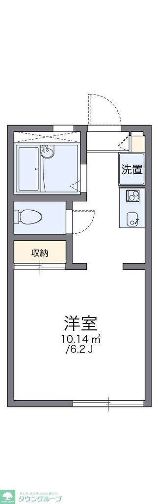 レオパレスパークサイド(1K/1階)の間取り写真