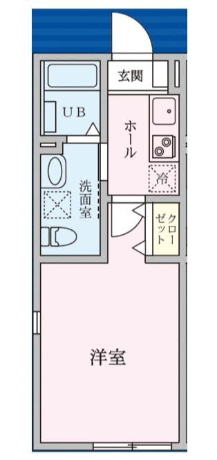 SOLA YURIGAOKA(1K/1階)の間取り写真