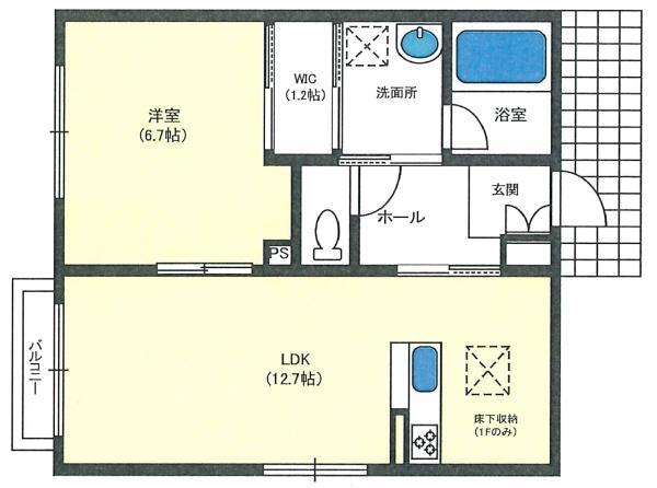 シャーメゾン・K(1LDK/1階)の間取り写真
