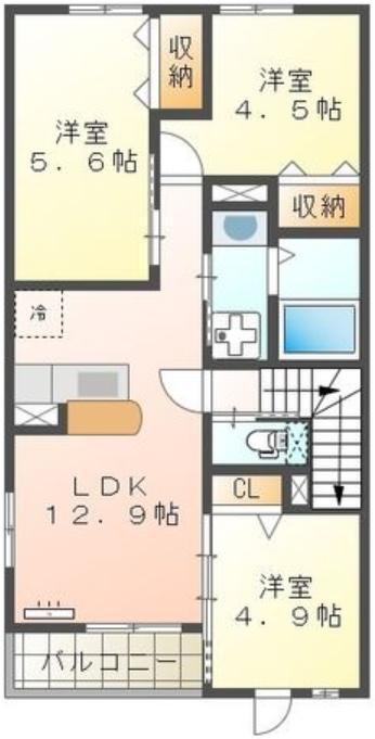 ARK II(3LDK/2階)の間取り写真
