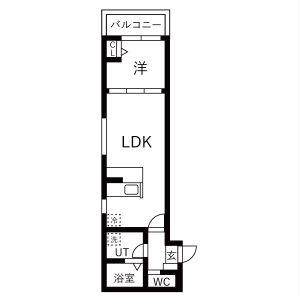 ジュエル喜多山II(1LDK/3階)の間取り写真
