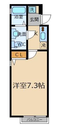 メゾン和泉(1K/1階)の間取り写真